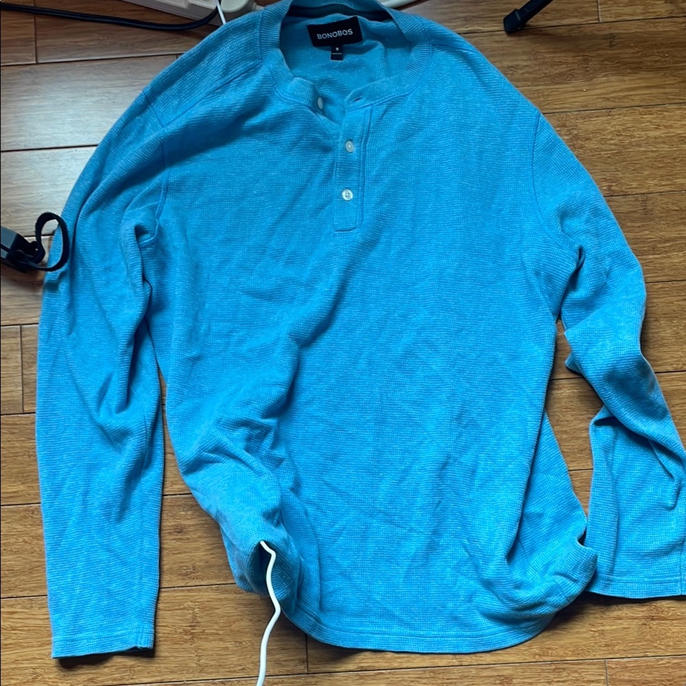 Bonobos Blue Long Sleeve Tee
